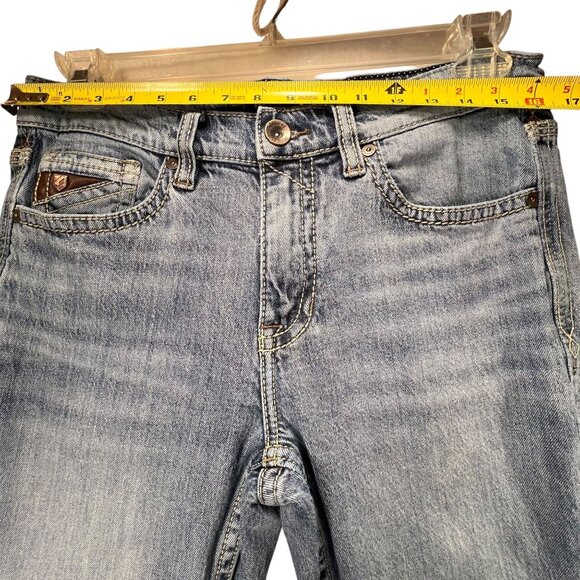 Rank 45 Mens Denim Jeans 32x34 Straight Leg Classic Cowboy Medium Wash Stretch - Picture 14 of 16